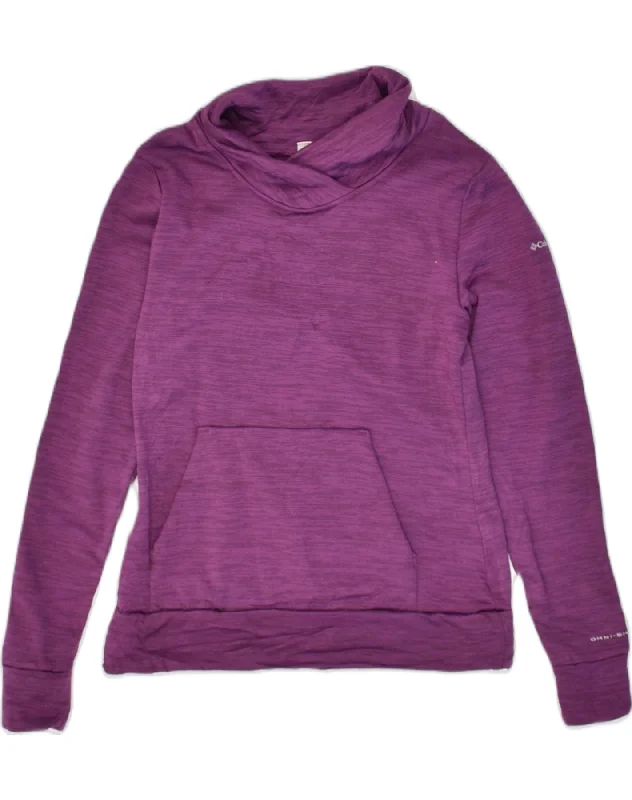 COLUMBIA Womens Sweatshirt Jumper UK 6 XS Purple Polyester