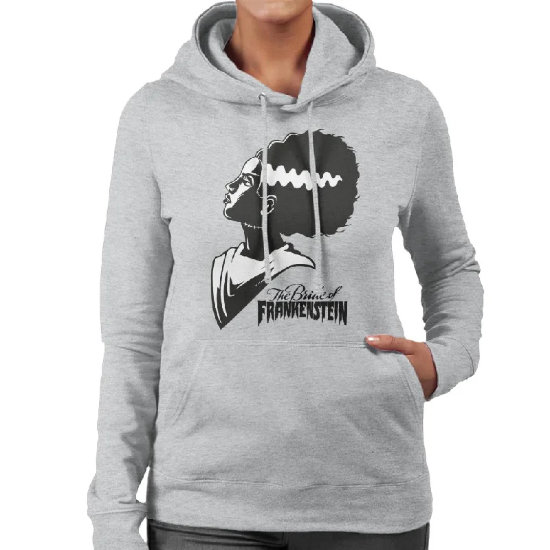 Bride Of Frankenstein Silhouette Women's Hooded Sweatshirt