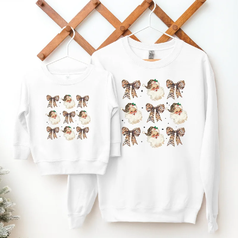 Leopard Xmas Icons Matching Sweatshirts