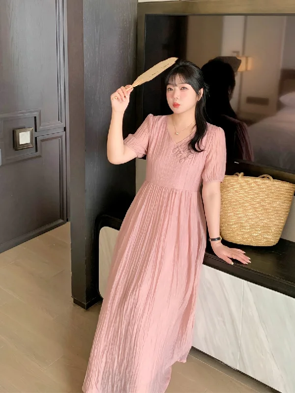 Plus Size Babydoll Korean Cheongsam Dress