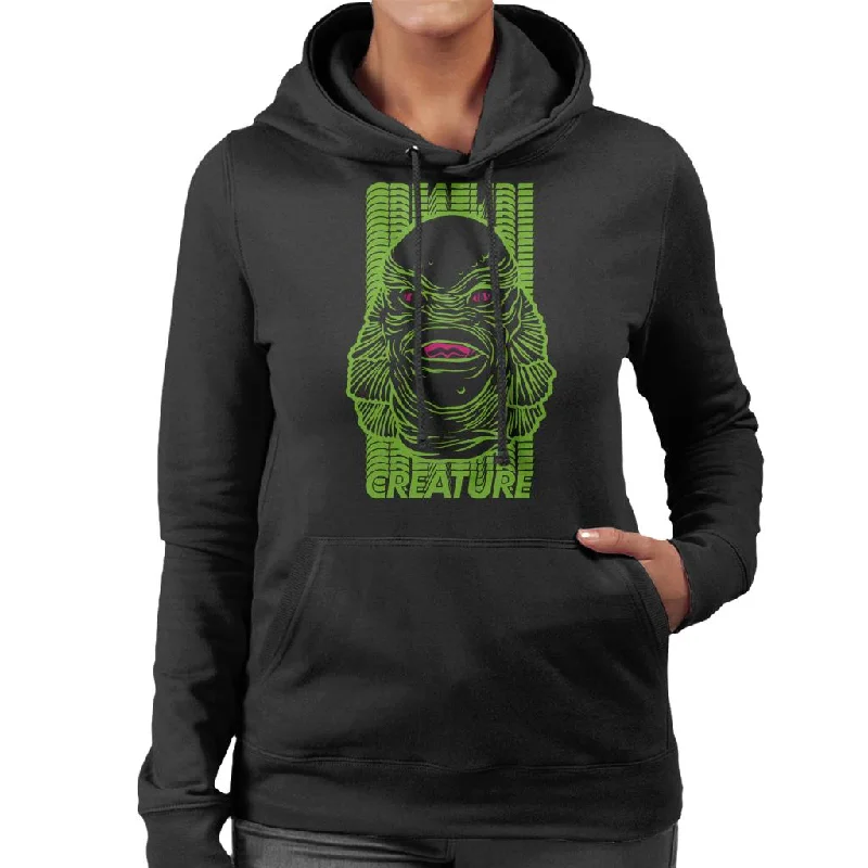 The Creature From The Black Lagoon Head Illustration Women's Hooded Sweatshirt