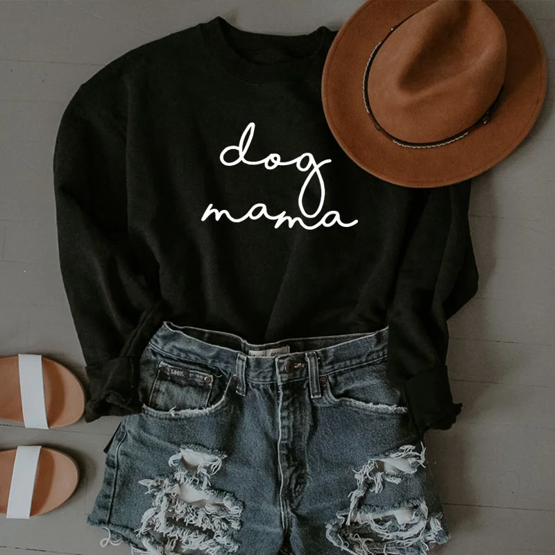 Dog Mama Retro Script Sweatshirt